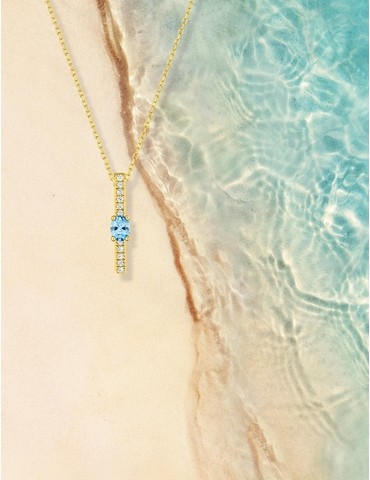 Collier or jaune 375‰,...