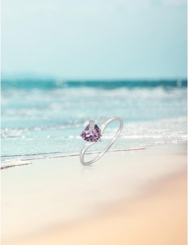 Bague or blanc 375‰,...
