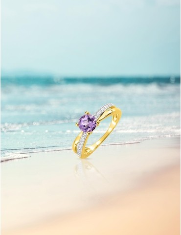 Bague or jaune 375‰,...