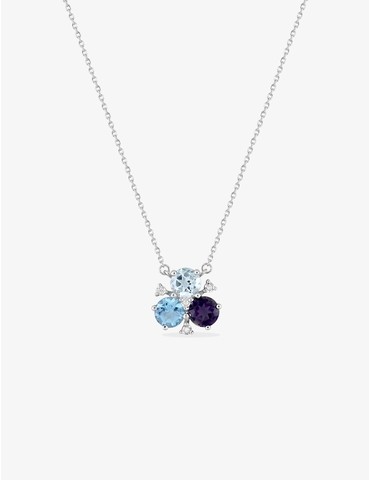 Collier or blanc 375‰,...