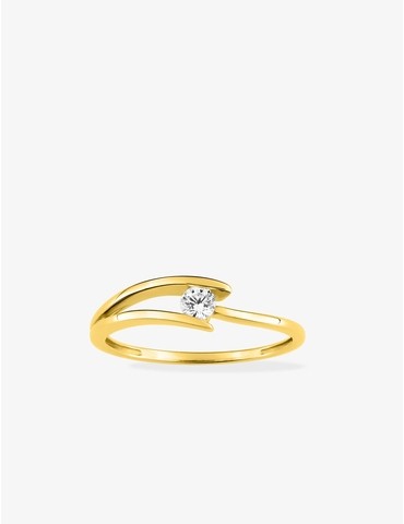 Bague solitaire or jaune...
