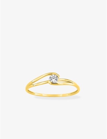 Bague solitaire or jaune...