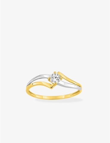 Bague solitaire 375 ‰ et...