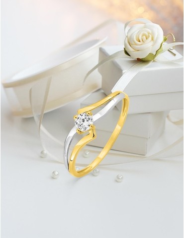 Bague solitaire 375 ‰ et...