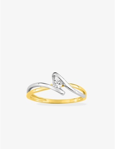 Bague solitaire or jaune...