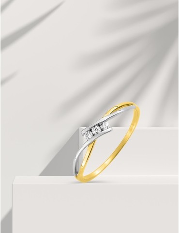 Bague trilogie 375 ‰ oxyde...