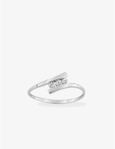 Bague trilogie or blanc 375...