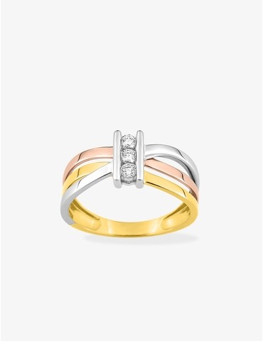 Bague trilogie 3 or 375 ‰...