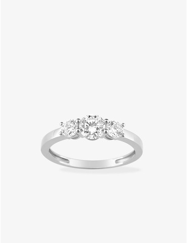 Bague fantaisie or blanc...