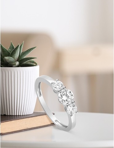Bague fantaisie or blanc...