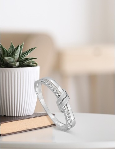 Bague fantaisie or blanc...