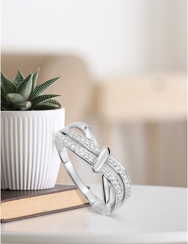 Bague fantaisie or blanc...