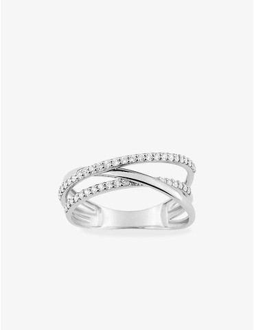 Bague fantaisie or blanc...