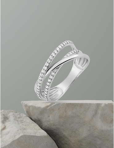 Bague fantaisie or blanc...