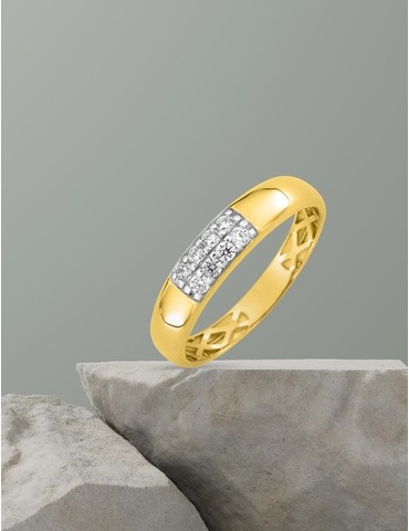 Bague jonc or jaune 375‰ et...