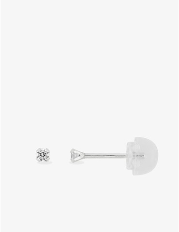 Boucles d'oreilles or blanc...