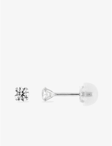Boucles d'oreilles or blanc...