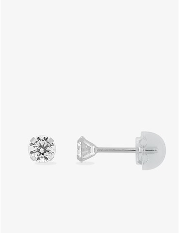Boucles d'oreilles or blanc...