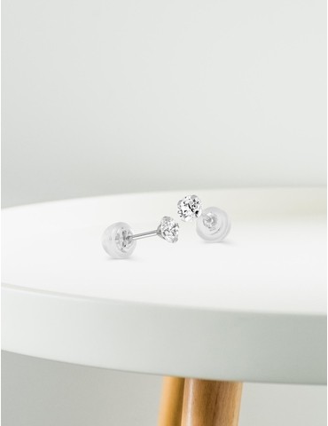Boucles d'oreilles or blanc...