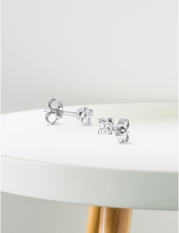 Boucles d'oreilles or blanc...