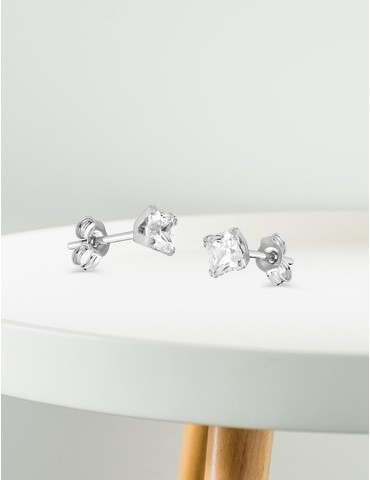 Boucles d'oreilles or blanc...