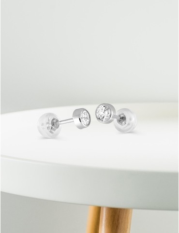 Boucles d'oreilles or blanc...