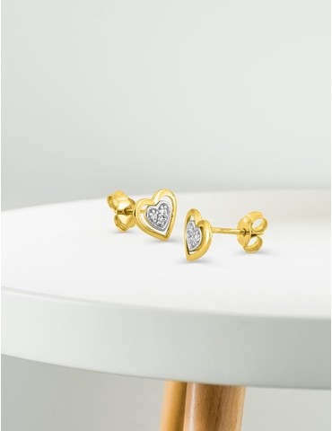 Boucles d'oreilles cœur or...
