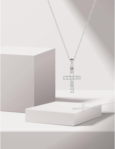 Pendentif croix bâton or...