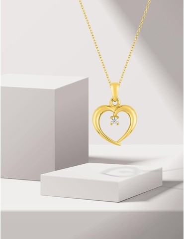 Pendentif cœur or jaune 375...
