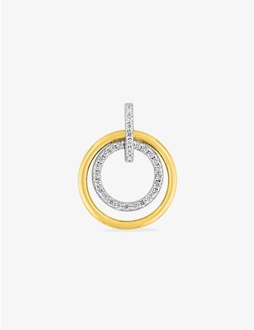 Pendentif cercle or jaune...
