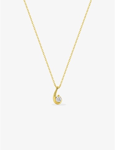 Collier virgule or jaune...