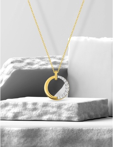 Collier or jaune 375‰ et...