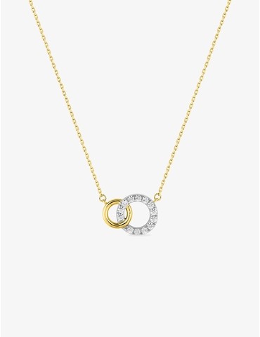 Collier or jaune 375 ‰ deux...