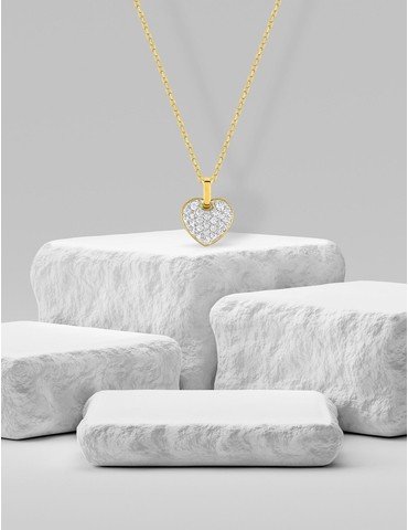 Collier cœur empierré...