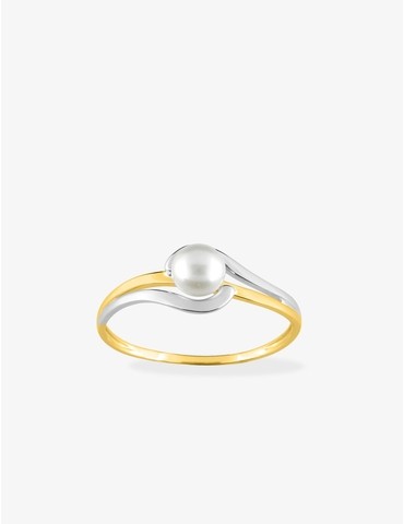 Bague bicolore en or 375‰...