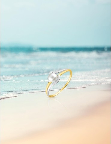 Bague bicolore en or 375‰...