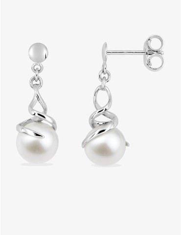 Boucles d'oreilles or blanc...
