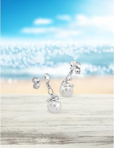 Boucles d'oreilles or blanc...