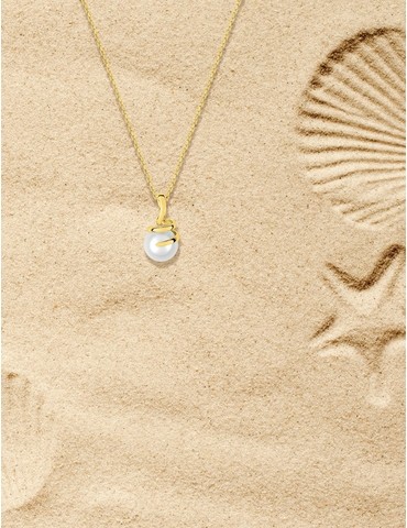 Pendentif or jaune 375‰ et...