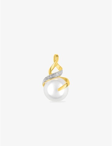 Pendentif or jaune 375‰ et...