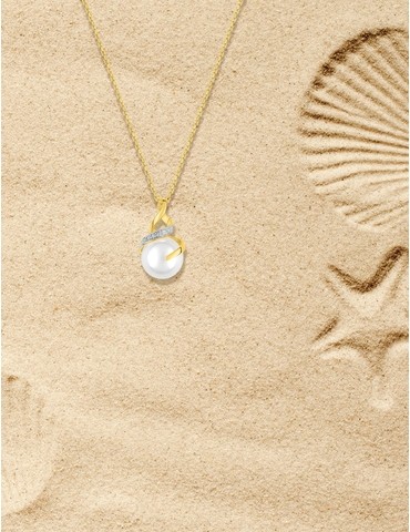 Pendentif or jaune 375‰ et...