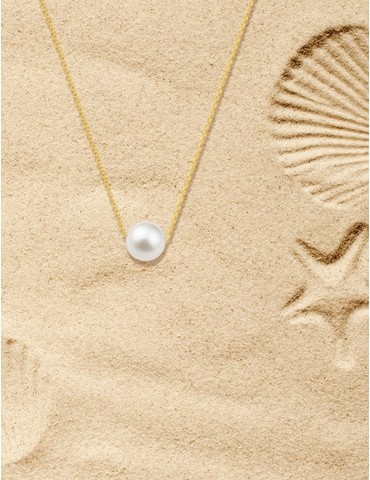 Collier or jaune 375‰ et...
