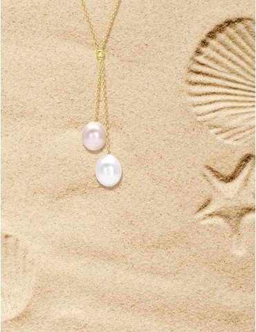 Collier cravate or jaune...