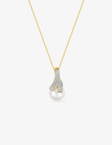 Collier or jaune 375‰ et...