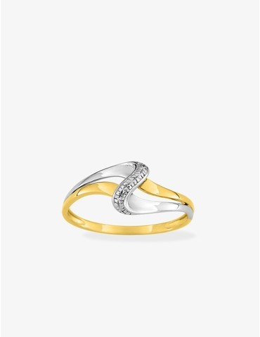 Bague bicolore or jaune 375 ‰
