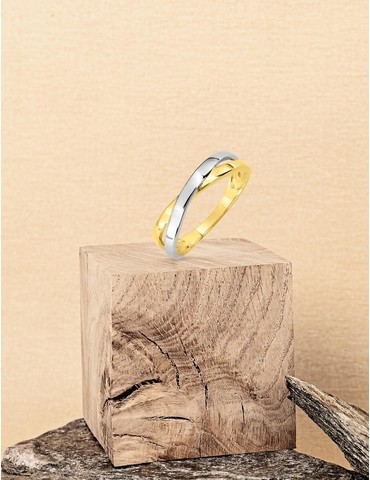 Bague bicolore or jaune 375 ‰