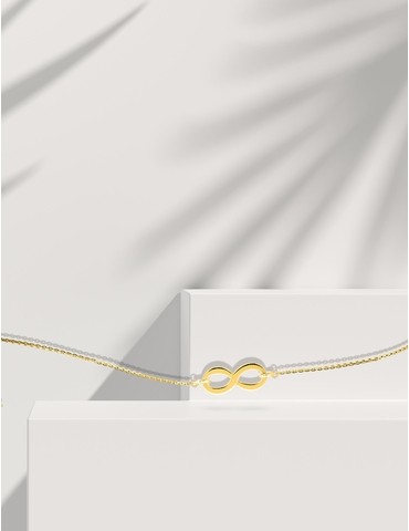Bracelet infini or jaune 375 ‰