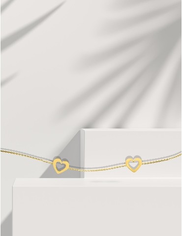Bracelet fantaisie cœur or...