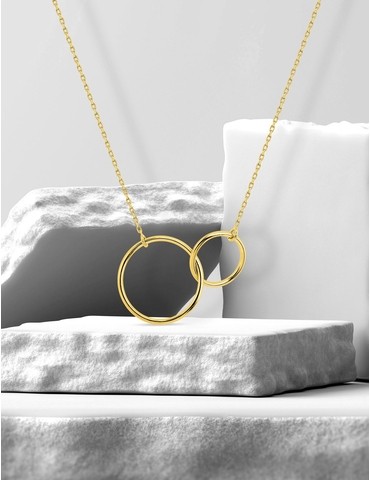 Collier double cercle or...