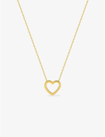 Collier motif cœur or jaune...